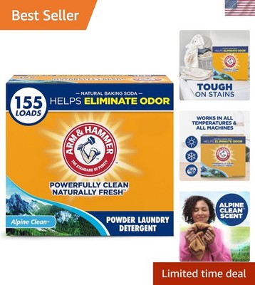 Powder Laundry Detergent, Alpine Clean, 9.56 lb, 155 Loads