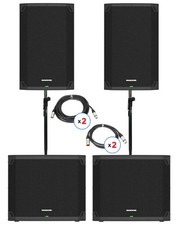 Mackie Thump15v4 Powered PA Speaker Stage Bundle