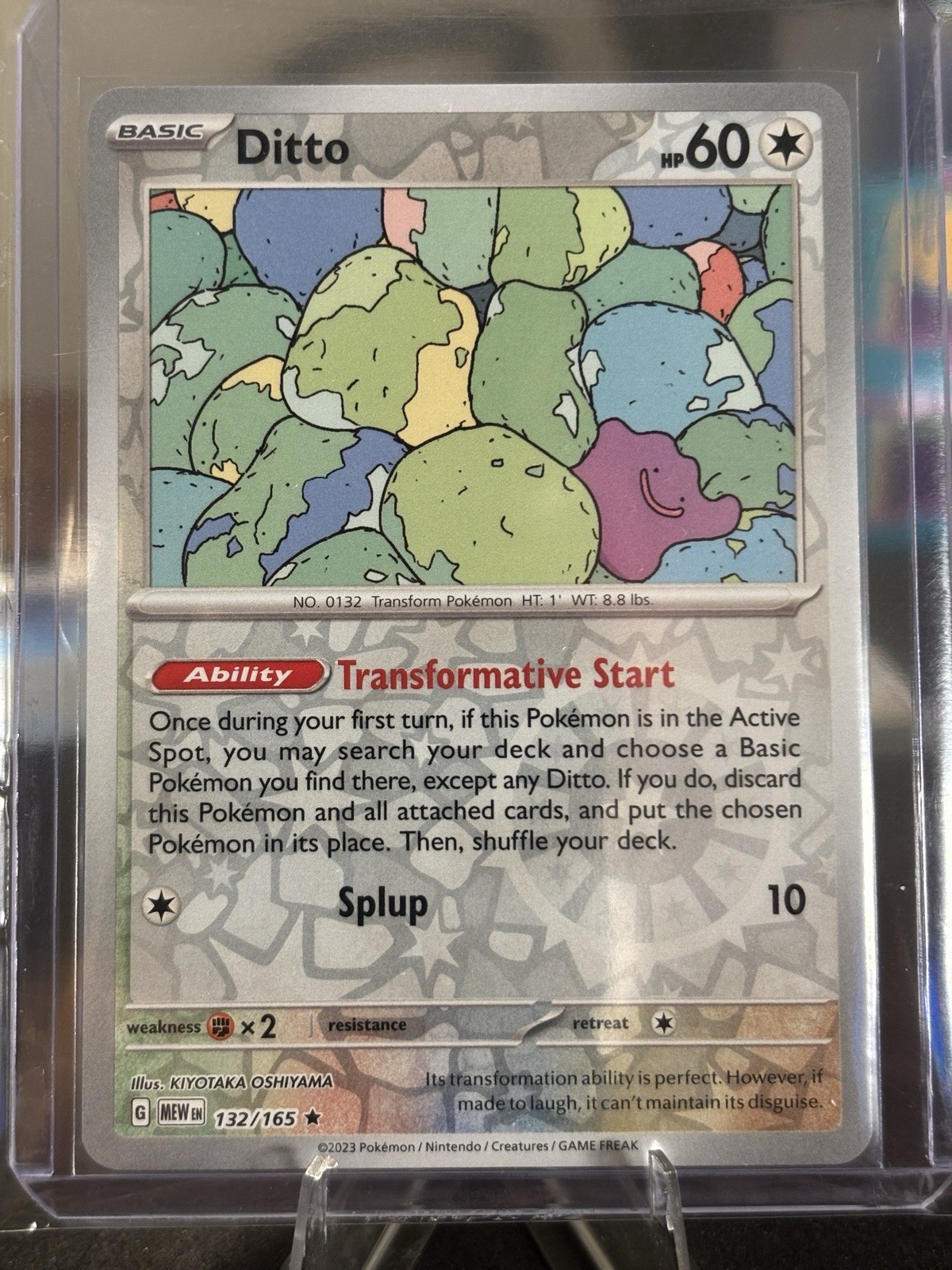 Nintendo Ditto 132/165 Scarlet & Violet 151 Illustration Rare Holo English 2023