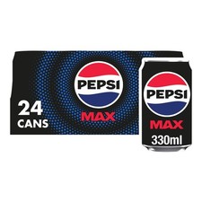 Pepsi Max No Sugar Cola Cans 24 x 330ml 330 ml (Pack of 24), 