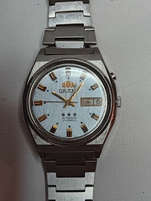 Orient Vintage Automatic Watch Crystal Tri Star 21 Jewels