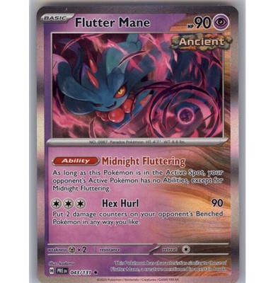 Flutter Mane Holo Rare SV: Prismatic Evolutions 043/131 NM