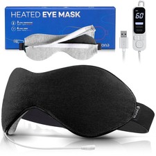Ezona Heated Eye Mask, Warm Eye Compress Mask for Dry Eyes, USB Electric Eye ...