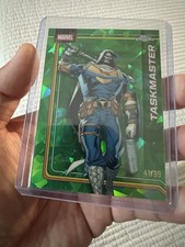 Taskmaster 2026 Topps Chrome Sapphire Marvel Comics Green Base /99 #173