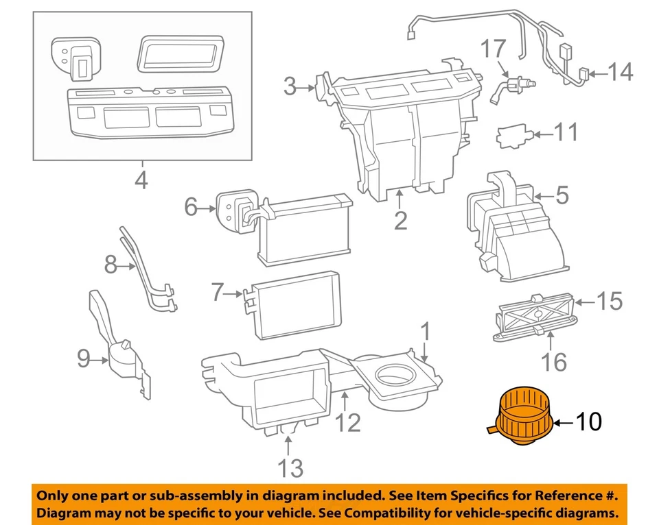 二手前暖通空调鼓风机电机适合:2010 年大众 Routan 前前 A 级 — 第 3/4 张图片