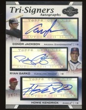 2007 Topps Co-Signers Tri-Signers Conor Jackson Ryan Garko Howie Kendrick Auto