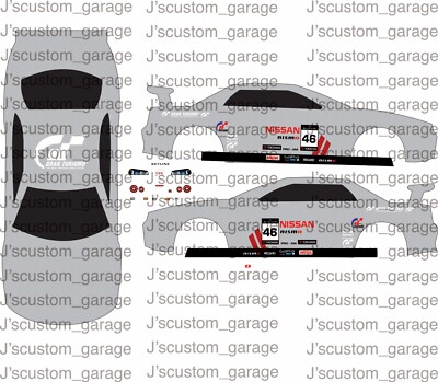 Nissan skyline Gran turismo 1/64 custom waterslide decal for Hot wheels