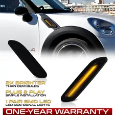 2011-2016 Mini Cooper Countryman Paceman SMOKED LED Side Marker Lights Blinkers