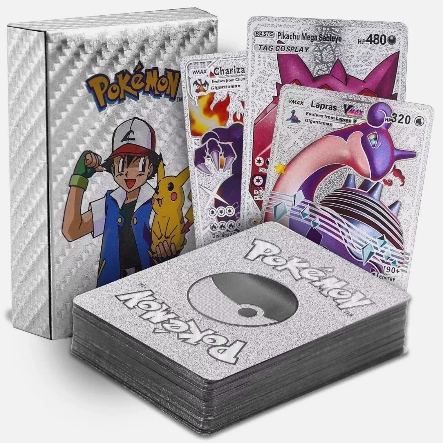 Collector's Edition Silver 55 Card TCG Vmax GX Card Charizard Rare Pokémon