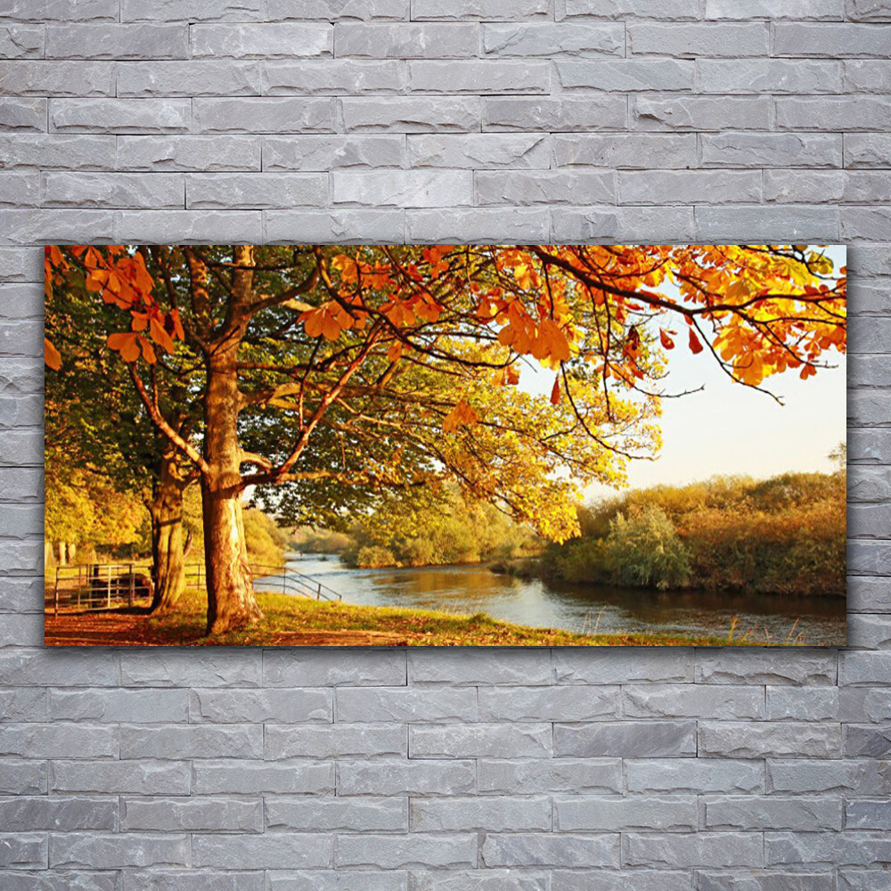 Tableau image nature arbre et lac 120x60 cm pour créer un coin de détente dans votre chambre