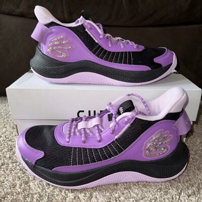Men s Under Armour Curry 3Z7 Purple Black Basketball Shoes 3026622-500 Size 9.5