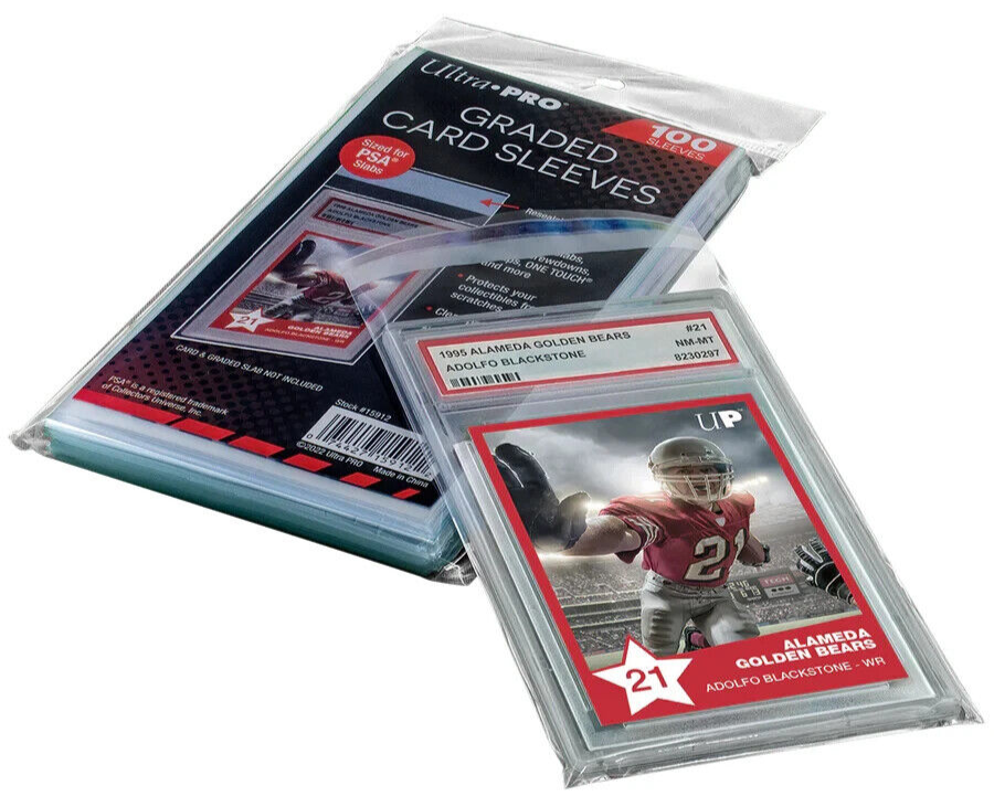 graded card sleeves resealable 2 x Ultra Pro Graded Resealable Card Sleeves Sealed Pack of 100 for PSA  Slabs
