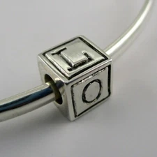 Sterling Silver LOVE BLOCK Charm Bead FOR BRACELET Spacer Bead VINTAGE New Cute!