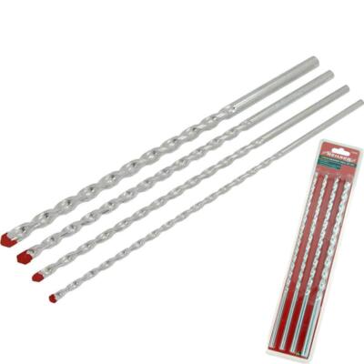 Neilsen 4-teiliges Steinbohrer-Set 6 8 10 & 12 mm Bits für Ziegel & Beton