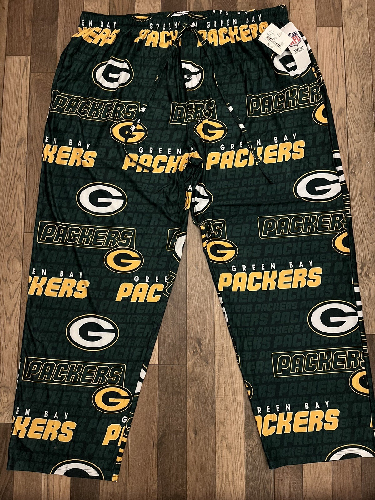 Mens NFL TEAM Green Bay Packers Pajama Sleep Pants Lounge L Soft Cotton