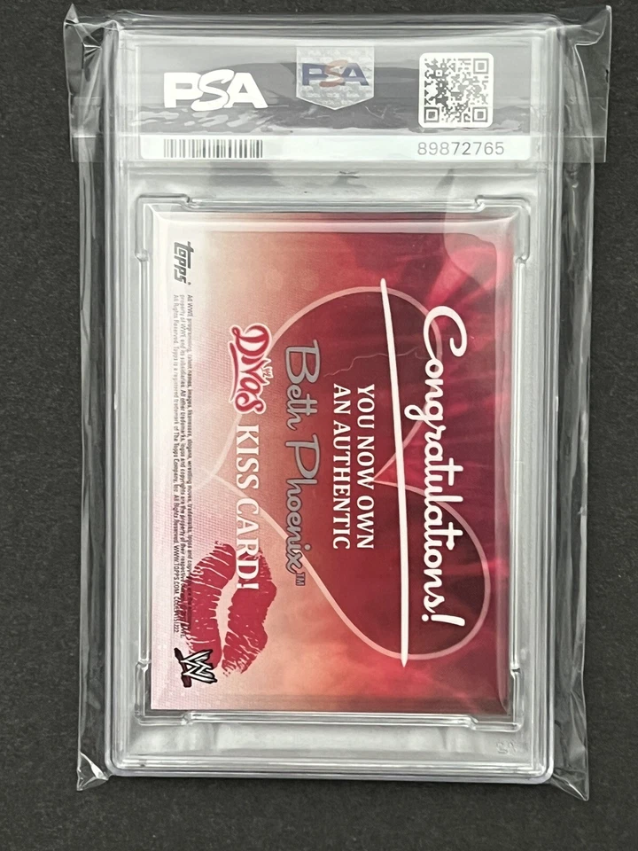 Tarjeta Topps WWE Beth Phoenix Kiss 2012 - PSA ¡Como nueva 9! ¡Auténtico! POP 1! Foto 2 de 3