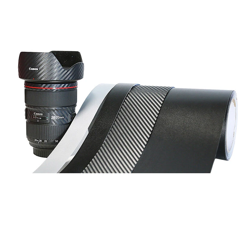 Cubierta corporal de película de fibra de carbono para cámara para pegatinas de lentes decoración DSLR SLR Foto 4 de 4