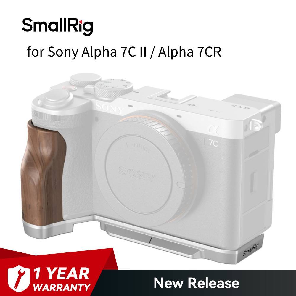 SMALLRIG A7C II / A7CR L-Shape Handle for Sony Alpha 7C II/Alpha 7CR, Lightweight Silicone Handle, Built-in QR Plate for Arca, for Fast Switching on Tripods/Handheld Recording - 4797