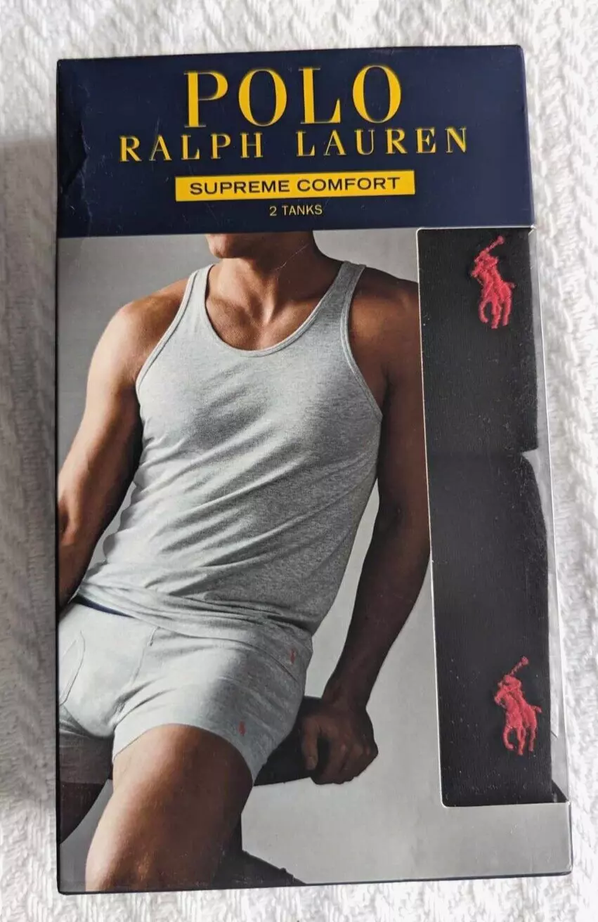 Polo homme Ralph Lauren SUPREME COMFORT (2) grands réservoirs (noir)