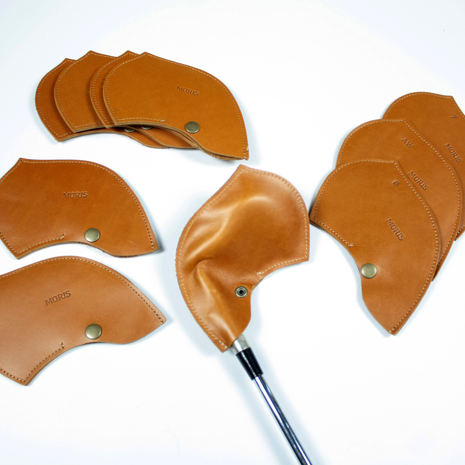 GENUINE COWHIDE LEATHER CUSTOMIZED INITIAL GOLF CLUB HEAD COVERS GIFT ...