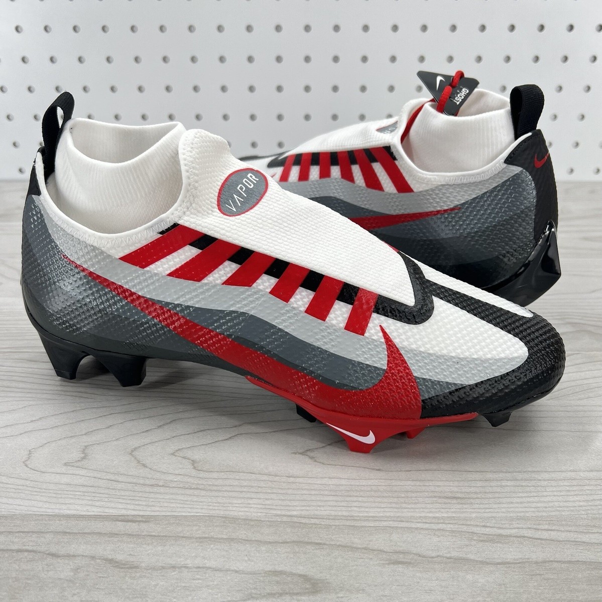 Nike Vapor Edge Pro 360 Black Red DV0778-002 Football Cleats Men's
