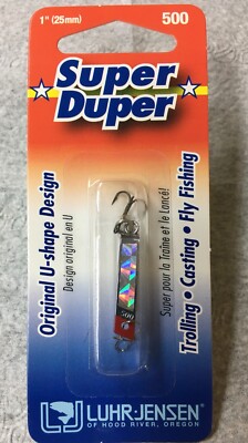 Luhr-Jensen Super Duper Fishing Lure 1'' 500 Chrome/Silver Prism 1303-500-0150