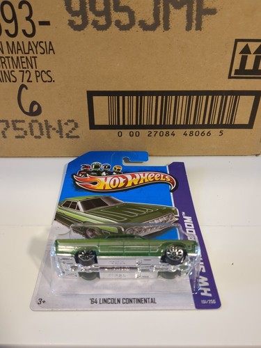 2013 Hot Wheels HW Showroom '64 Lincoln Continental Green NIP - Picture 5 of 5