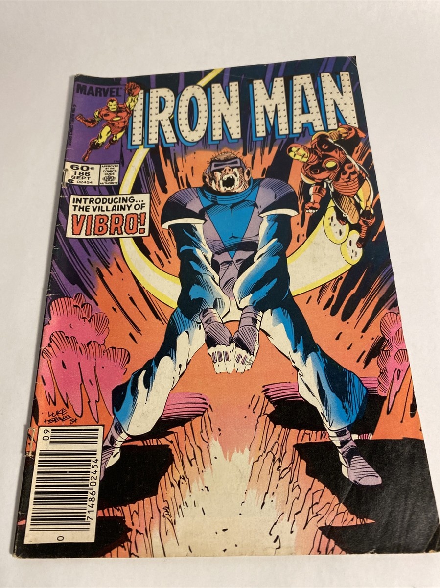 vintage marvel comics Iron Man #186 1st Appearance of Vibro rare