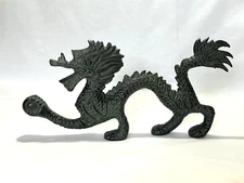 Vintage Iron Painted Chinese Dragon - Decorative Traditional  Chinese Artwork 
