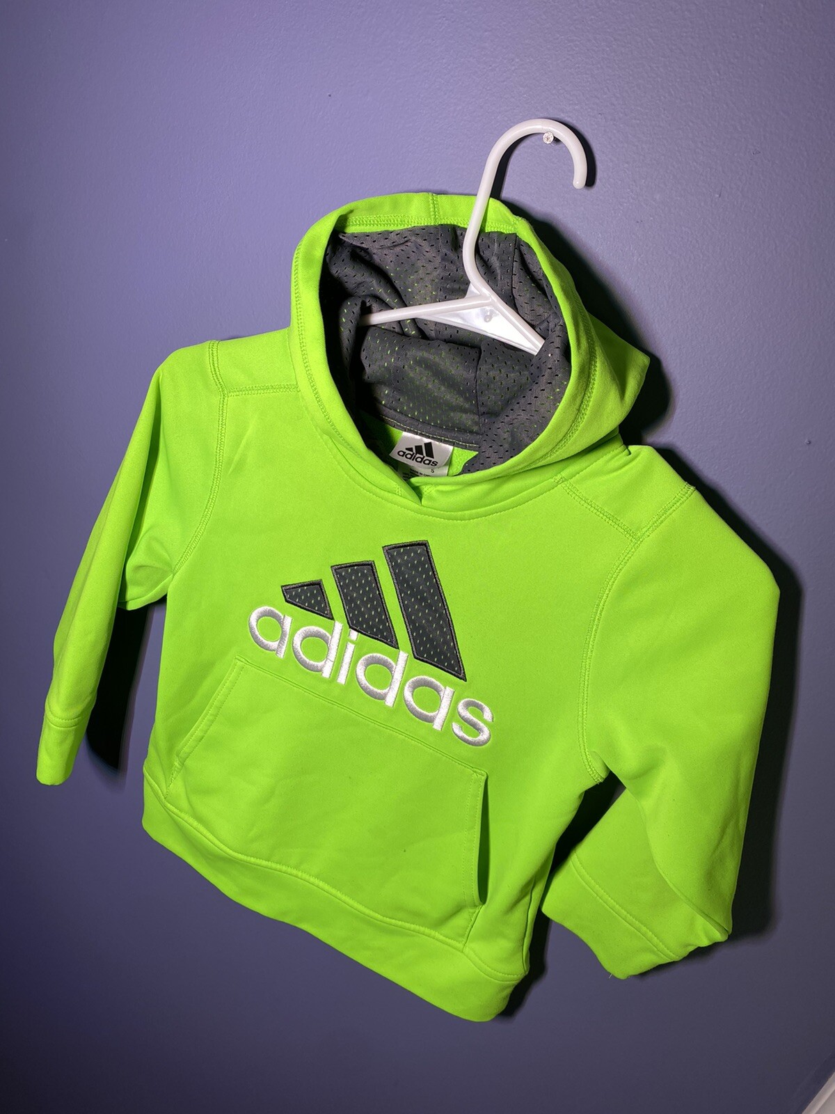 neon green adidas hoodie