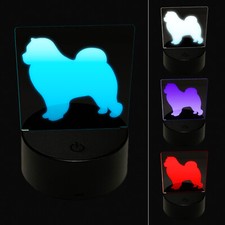 Chow Chow Dog Solid 3D Illusion LED Night Light Sign Lamp