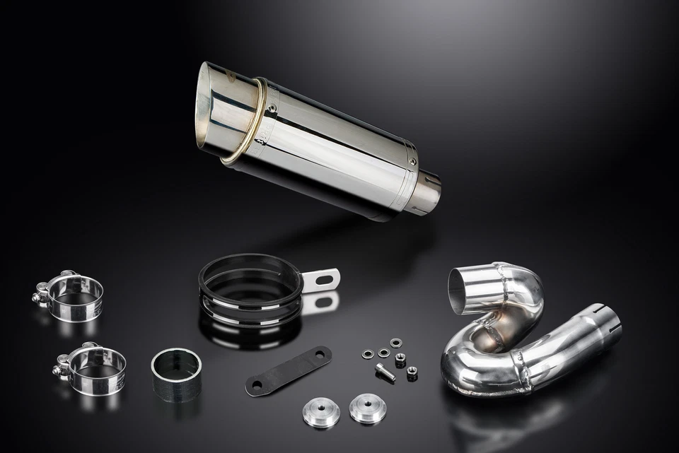 Silenciador de escape redondo de acero inoxidable Triumph Street Triple R S RS 2017-21 Slip On 8" Foto 3 de 4