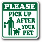 3.5" X 3.5" PLEASE PICK UP DOG POOP STICKER OUTDOOR WEATHERPROOF