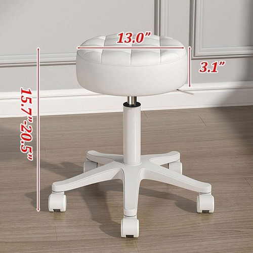 Rolling Saddle Stool with Wheels Heavy Duty Salon Stool Chair Height Adjustable - Picture 14 of 18