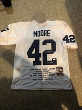 PENN STATE NITTANY LIONS- LENNY MOORE SIGNED AUTOGRAPH STAT JERSEY JSA COA COLTS PENN STATE NITTANY LIONS- LENNY MOORE SIGNED AUTOGRAPH STAT JERSEY JSA COA COLTS