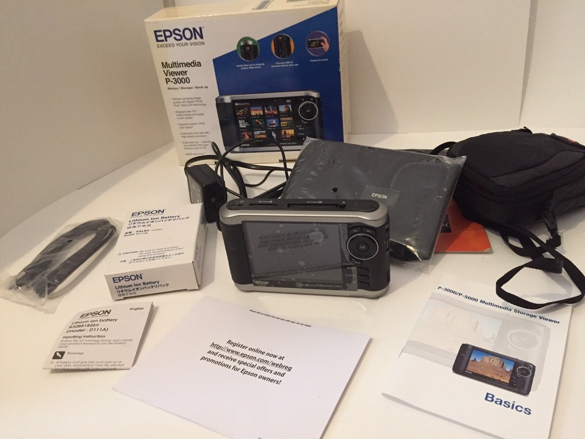 EPSON エプソン　Photo Fine Player P-3000 Epson P-3000 Multimedia and Photo Storage Viewer Audio/Video