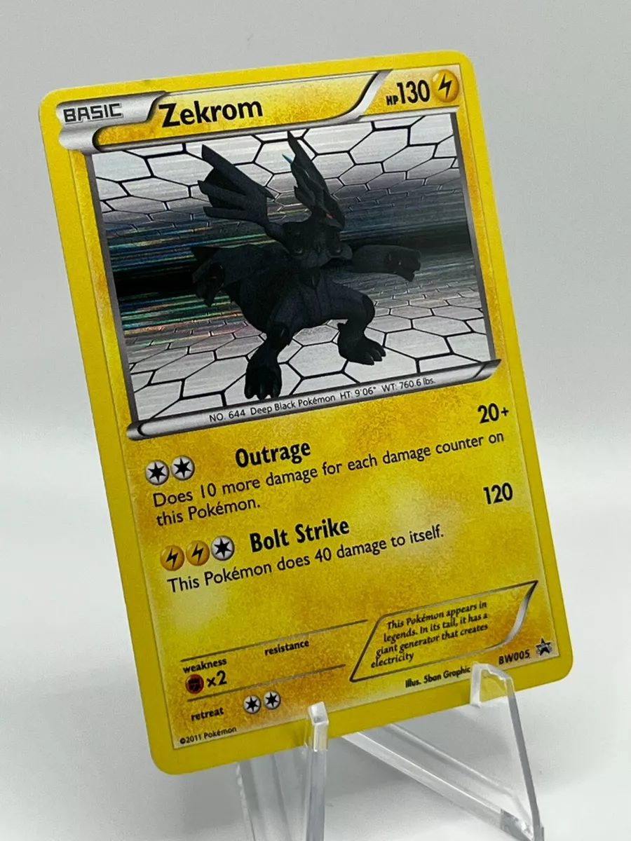 Pokemon card - ZEKROM - Holo Rare - Black & White Promo BW005