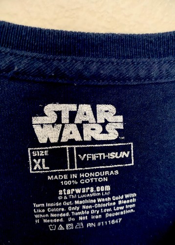 Star Wars Christmas Ugly Sweater Dark Side Darth Vader Men’s Blue TShirt Size XL - Picture 3 of 4