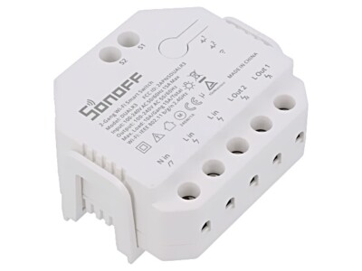 DUALR3 Steuerung 2-Kanal 100-240VAC DIN (optional),Wandbefestigung SONOFF