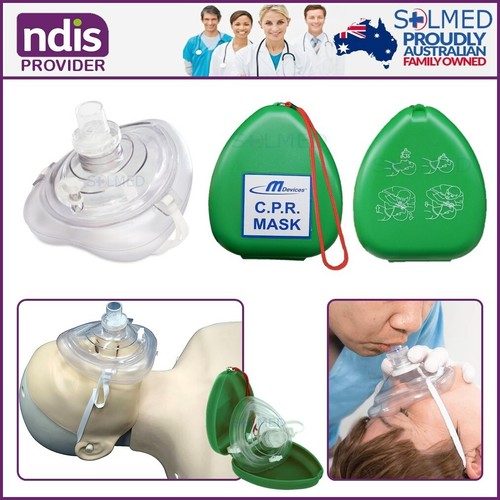 2 X CPR RESUSCITATOR POCKET MASK WITH OXYGEN PORT C/W VALVE,MOUTHPIECE ...