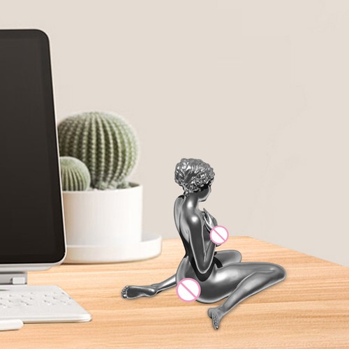 Nude Woman Kneeling Statue with Hands Between Legs Artistic Female Sculpture - Bild 11 von 21