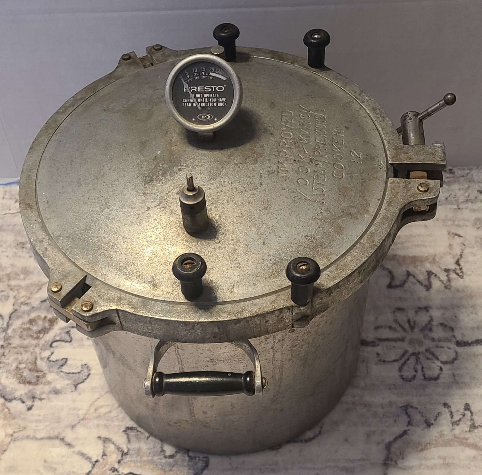Rare Vintage Presto Improved KookKwick Steam Heavy Pressure Cooker 12