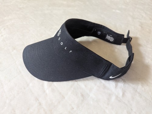 Nike Golf Adjustable Sun Hat Visor Unisex One Size Embroidered Logo Black - Picture 3 of 9