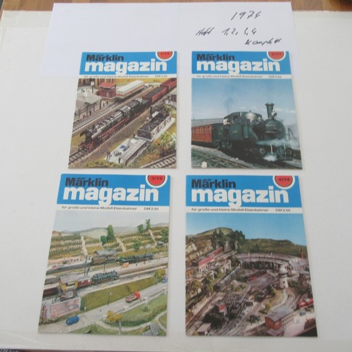 4 x Märklin Magazin Modelleisenbahn von 1974 Heft 1,2,3,4 kompletter Jahrgang