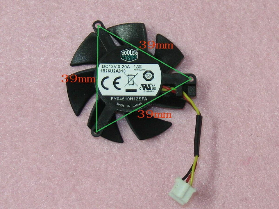 Cooler Fan For MSI R6570 R6670 N610GT FY04510H12SFA 45mm 3 Pin Graphics Card - Image 2 of 3