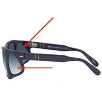 Persol 0009 1109Q8 Sunglasses Replacement Side Lenses Blue Gradient Glass NEW