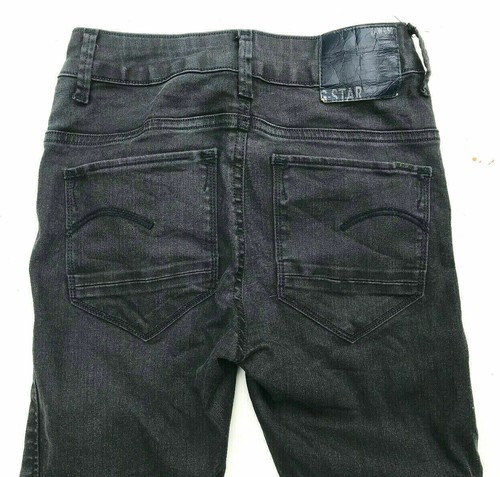 .G-Star 'ARC 3D JEG SKINNY WMN' Black Coated Superskinny Jeans W28 L34 AU10 - Picture 5 of 10
