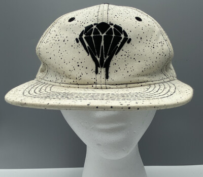 Diamond Carbon Elements Paint Splatter Snapback Hat Cap Dad Men Women Ivory Blk