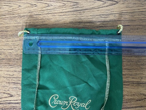 Crown Royal Bags 10 Apple Green Gold Thread Approximately 7” X 8.5” - Picture 2 of 3
