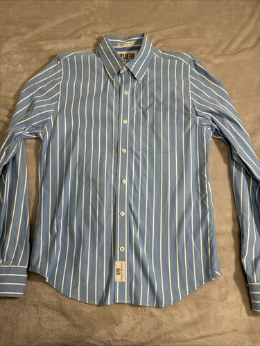 Ruehl Shirt Mens Large Blue Cotton Dress Oxford Abercrombie No 925 Adult - Picture 2 of 6